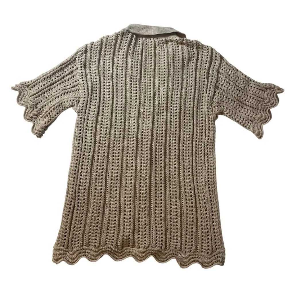 Solitaire. Women's casual knitted blouse size S color cream. Made in China. - Picture 7 of 7